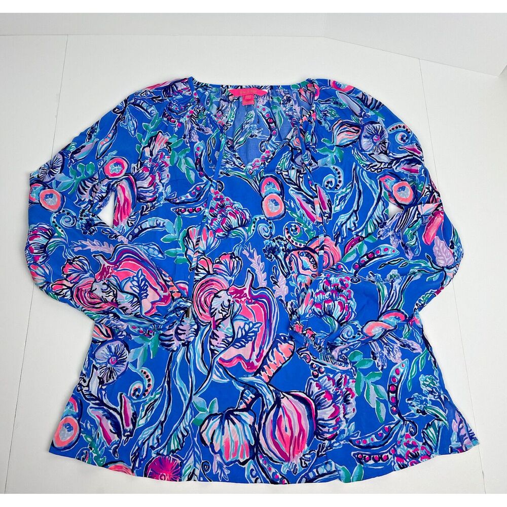 Lilly Pulitzer Willa‎ Top in Back to Our Roots Size XXS EUC Multicolor No Fading